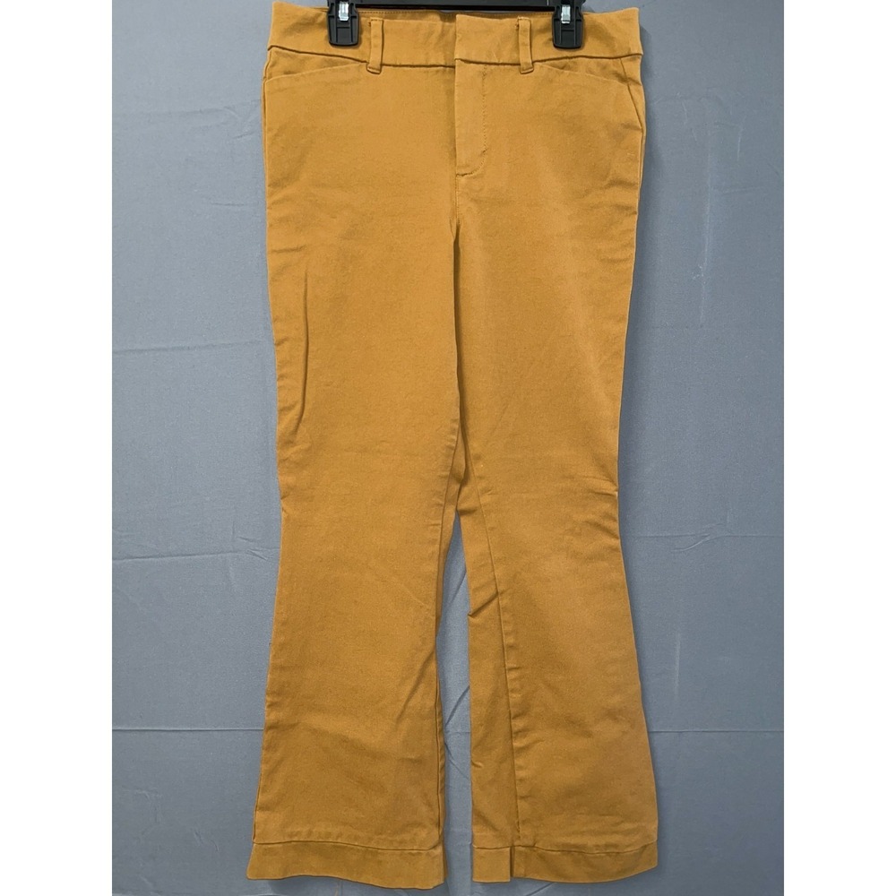 Old Navy Pixie Flare Pants Girls 4 Brown‎ Cotton Stretch High Rise Streetwear